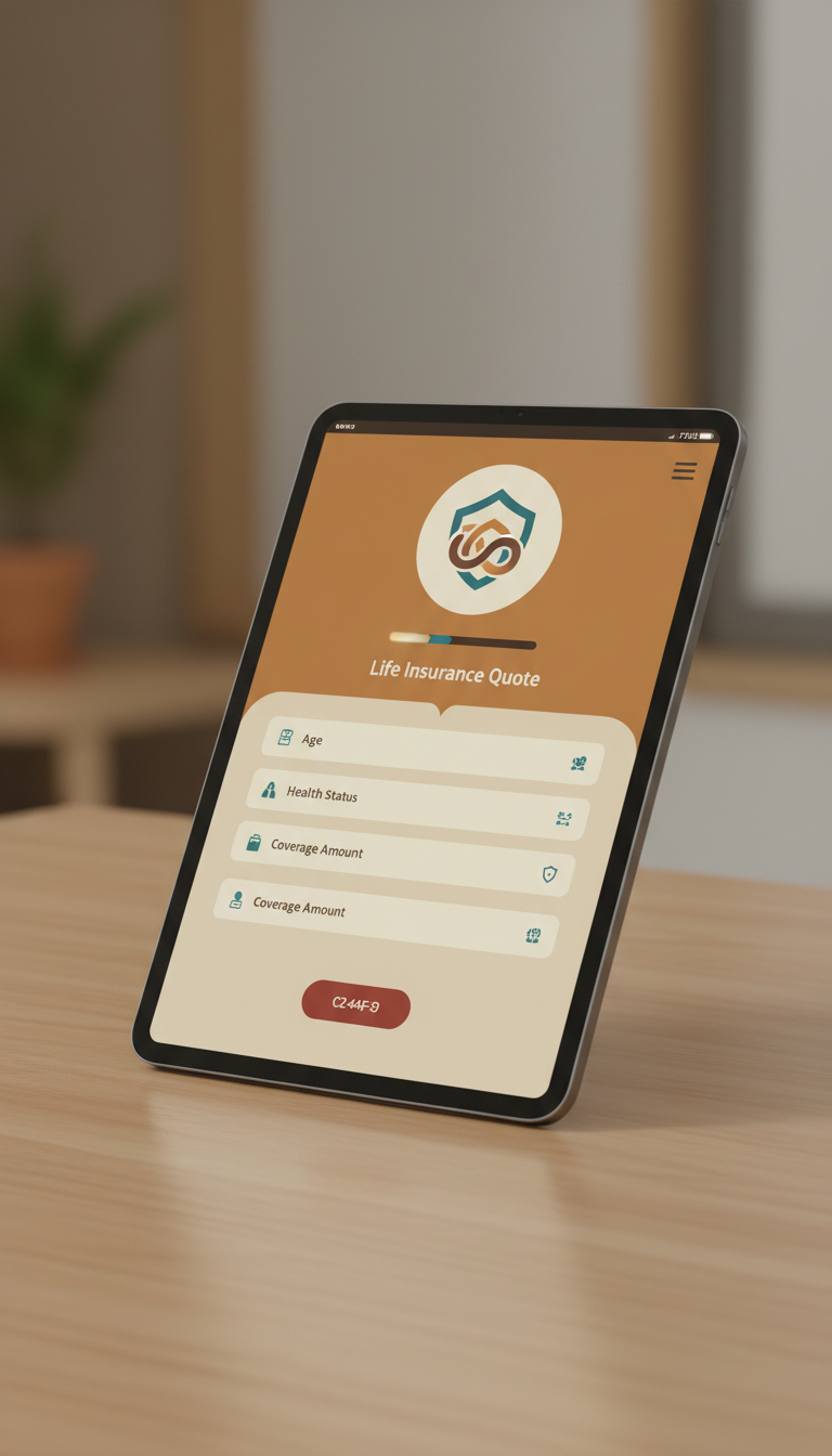 Formulaire de devis d’assurance sur tablette